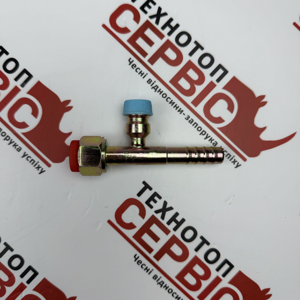 Фітинг прямий №8 діаметр 10мм з сервісним портом (AiSten), 120622AS