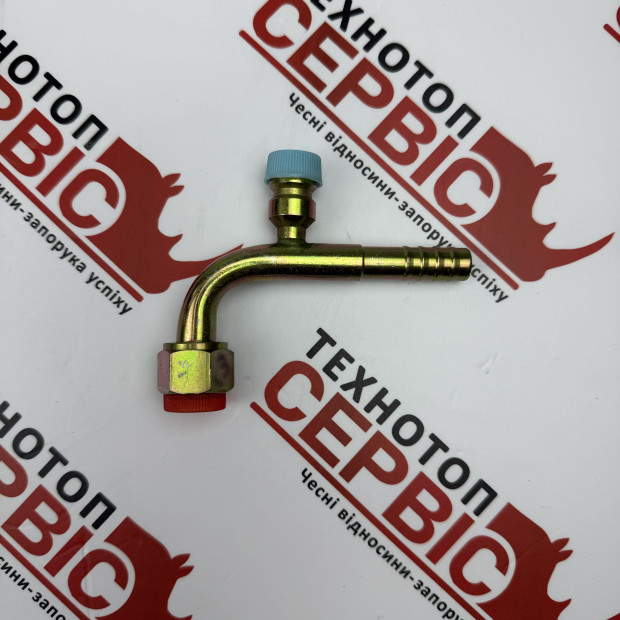 Фітинг 90 №8 діаметр 10мм з сервісним портом (AiSten), 120624AS