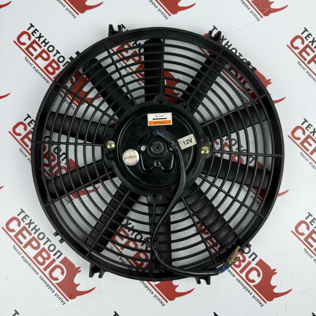 Вентилятор 14'' втягуючий 12В крильчатка пряма (AiSten), 1171395AS