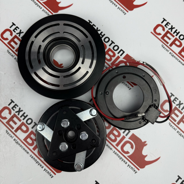 Муфта в зборі компресора кондиціонера SD7H15 A2 132мм 12V під шліци (AC Parts), 111-12317