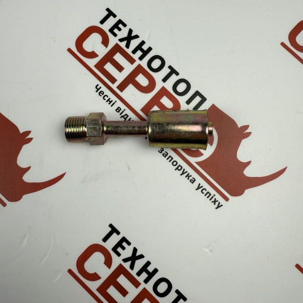 Фітинг прямий №6 діаметр 8мм нерухома гайка зовнішня різьба зі стаканом (AC Parts), 120.0051